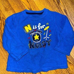 Jumping Beans long sleeve cotton blue shirt boys size 3T